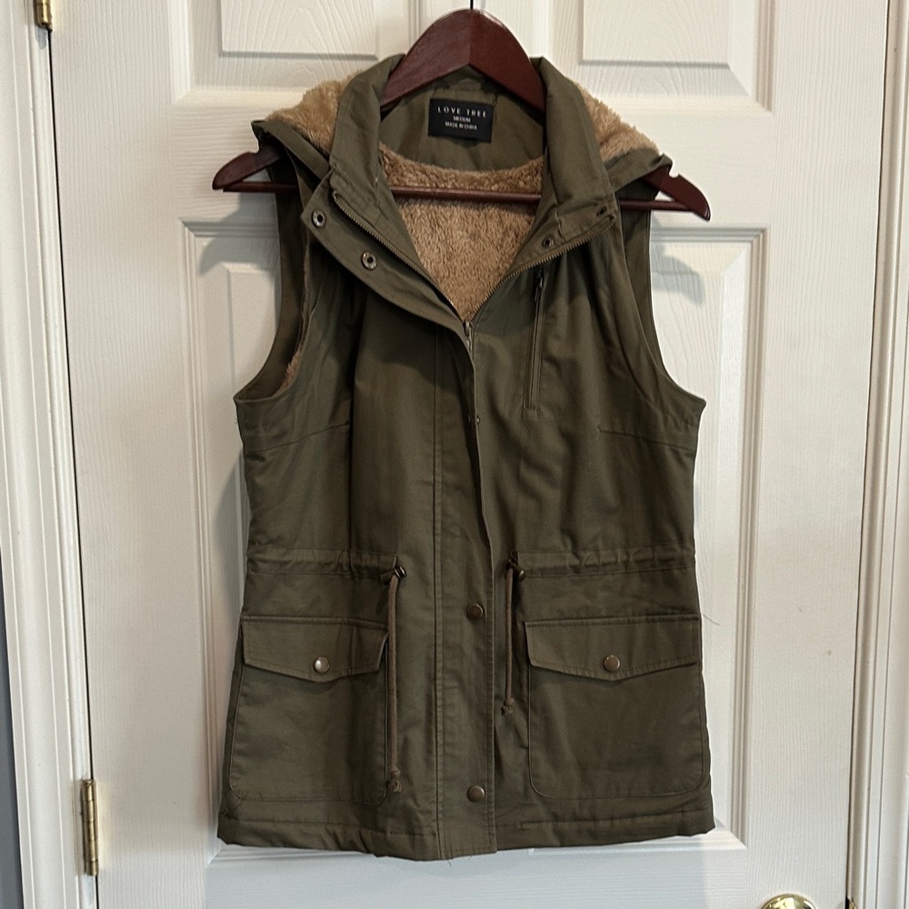 Universal Thread Khaki Hooded Vest
